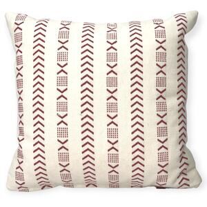 Devi Designs Anthropologie Upholstered Down Filled Throw Pillow Dark Pink 18x16